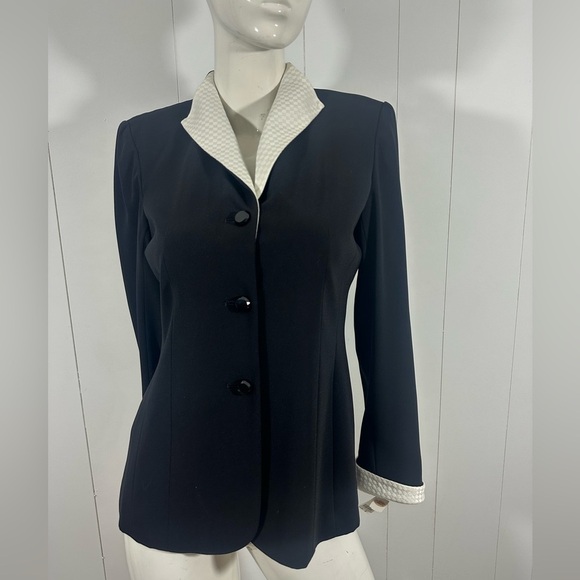 Talbots Jackets & Blazers - NEW Talbots Blazer Sz 6 Collared Black Suit Tailored Career Classic Preppy